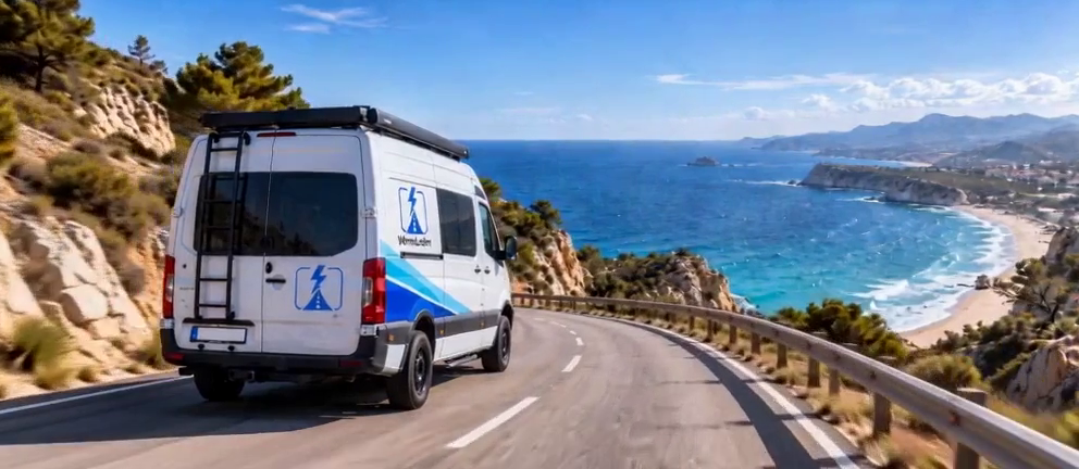WomoLaden Wohnmobil mit autarker Stromversorgung – Startvideo (Desktop-Ansicht)